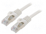 Patch cord | F/UTP | Cat: 6 | RJ45 plug | stranded | CCA | 10m | PVC | grey
