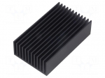 Heatsink: extruded | grilled | black | L: 75mm | W: 45mm | H: 22mm