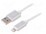 Cable | USB 2.0 | Apple Lightning plug,USB A plug | gold-plated