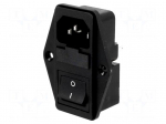 Connector: AC supply | socket | male | 10A | 250VAC | C14 (E),C18 | 6765