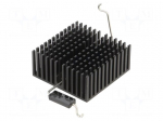 Heatsink: extruded | grilled | BGA,FPGA | black | L: 40mm | W: 40mm