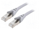 Patch cord | S/FTP | Cat 6a | RJ45 plug,both sides | OFC | 5m | PVC | grey