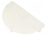 Cap for LED profiles | milky | 20pcs | plexiglass PMMA | rounded