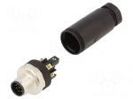 Connector: M12 | plug | PIN: 8 | male | straight | IP67 | screw terminal