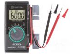 Digital multimeter | LCD | VDC: 600mV,6V,60V,600V | VAC: 6V,60V,600V
