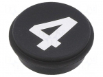 Button | round | &Oslash;21mm | black | 09 | Button marking: 4