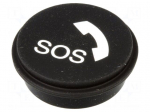 Button | round | &Oslash;21mm | black | 09 | Button marking: SOS