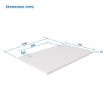 Up Up Table top M White, 1200x750x25mm (Laminated particle board)
