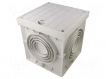 Enclosure: ground drain | X: 195mm | Y: 195mm | Z: 203mm | IP44