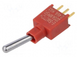 Switch: toggle | Pos: 2 | SPDT | ON-ON | 0.02A/20VAC | 0.02A/20VDC | 200A