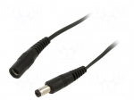 Cable | 2x0.5mm2 | DC 5,5/2,1 plug,DC 5,5/2,5 plug | straight | 0.5m