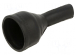 Heat shrink boot | glueless,straight | 6.3mm | black | -75&divide;150&deg;C