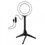 LED Ring Lamp 12cm with Desktop Tripod Mount up to 21.8cm, USB