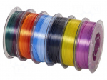 Filament: multipack | 1.75mm | 2.1kg | Kit: 350g x 6,PLA Silk | 6pcs.