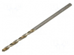 Drill bit | for metal | &Oslash;: 1.5mm | high speed steel | 3pcs | blister