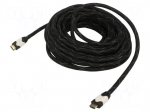 Cable | HDMI plug,both sides | textile | 4K,UHD 2160p | 10m | black
