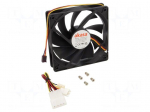 Fan: DC | axial | 12VDC | 120x120x25mm | 38dBA | ball | 800&divide;2300rpm | black