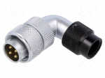 Connector: circular | plug | male | PIN: 4 | IP65 | WF16 | 15A | 500V | 2mm2