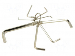 Wrench: hex key-set | steel | 8pcs.