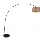 Trio Mansur stāvlampa E27 matt black/greige  419200141 4017807574524