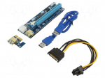 Riser | USB 3.0 | blue | Application: Bitcoin Miner | 550mm