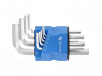 Wrench: hex key-set | alloy steel | short | 9pcs.