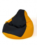 Sako bag pouffe Pear yellow-black L 105 x 80 cm