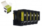 Ribbon JetWorld Replacement Dymo D1 Black on Yellow 12mm x 7m (5 pcs..) LM100, LM100+, LM200, LM300, LM400, LM420P, LM350, LM350D, LM360D, LM450D, LM260P, LM120P, LM500TS, LM160, LM210D, LM280, LM150, LM220 (45018) (S0720580)