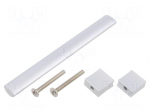 Holder | aluminium | natural | H: 30.5mm | L: 148mm | W: 15.5mm | handle