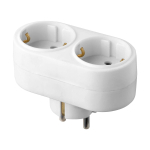 Uued tooted // Rozgałęźnik owalny 2x 2P+Z Schuko, biały