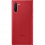 Back panel cover Samsung  Galaxy Note 10 Leather Cover case Red