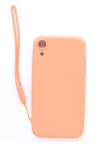 Back panel cover Evelatus Apple iPhone XR Soft Touch Silicone Case with Strap Pink