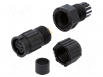 Connector: circular | 5A | 500V | socket | female | PIN: 5 | IP67 | straight