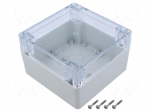 Enclosure: multipurpose | X: 120mm | Y: 120mm | Z: 75mm | ZP | light grey