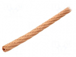 Braids | Shape: round | Core dia: 9mm | copper strand