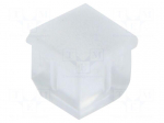 Fiber for LED | 3.3x3.3mm | L: 2.5mm | square | Front: convex | straight
