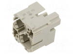 Connector: HDC | contact insert | female | 50V | UL94V-0 | Modules: 2