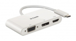 Routers D-link  3-in-1 USB-C to HDMI/VGA/DisplayPort Adapter DUB-V310\t 0.11 m