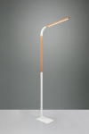 Trio Norris LED stāvlampa matt white/wood  445210131 4017807600025