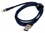 Cable | High Speed,USB 2.0 | Apple Lightning plug,USB A plug | 1m