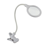 LED DESK LAMP WITH CLIP AND MAGNIFYING GLASS - 5 DIOPTRE - 6 W - 30 LEDS - WHITE