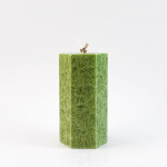 Baltic Candles "Lace Candle" Crystal stearin cylinder / burning time 23h (50x150mm) Olive