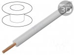 Wire | 1x1mm2 | stranded | Cu | silicone | double | white | 1000V | 100m