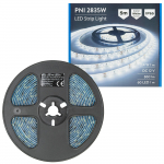 PNI LED strip 2835W, 300 LEDs, cold white 6000K, 860lm, dimmable, touch button, 230V power supply, silicone, 5 meters, IP65