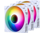 PHANTEKS M25 Gen2 PWM D-RGB Fan 3-Pack - Reverse Blade, 140mm, white