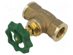 Straight valve | 16bar | brass CW617N | Thread: G 1/2" internal