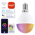 LED Spuldze ar pulti  TUYA WIFI G45, E27, 5w 480lm