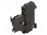 Splice terminal: rail | ST | spring clamp | black | 40A | polyamide
