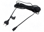 Cable | CEE 7/16 (C) plug,IEC C7 female | 7.5m | black | 2.5A | 230V
