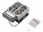 Blower heater | 100W | IP20 | for DIN rail mounting | 80x112x47mm